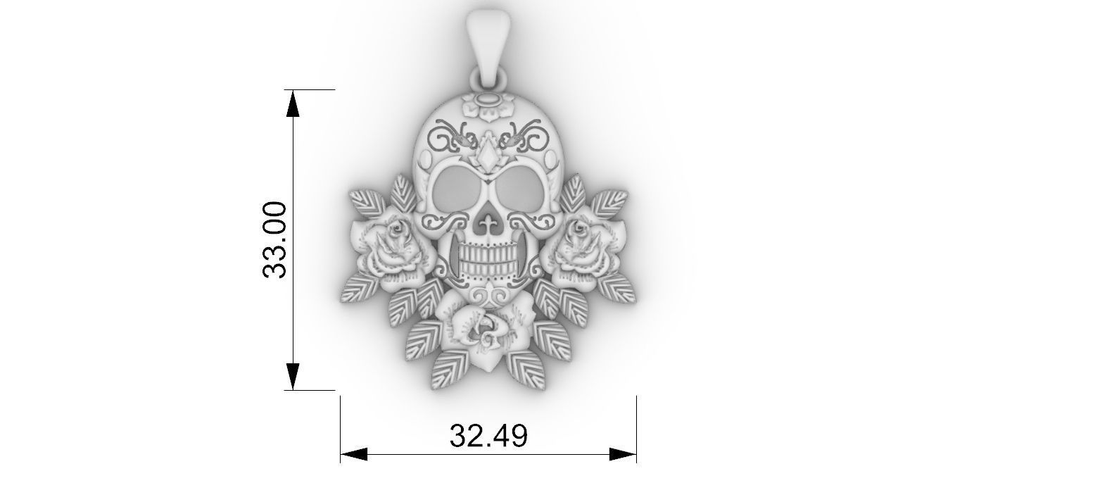 Sugar Skull  3D print model_5