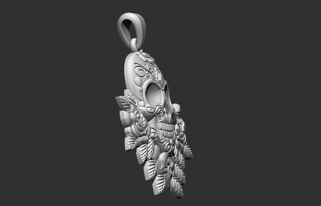 Sugar Skull  3D print model_2