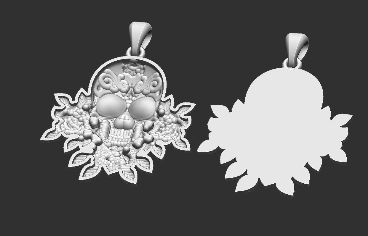 Sugar Skull  3D print model_3