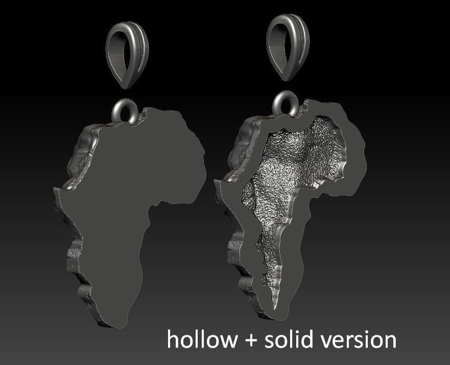 Pendant African elephant 3D print model_7