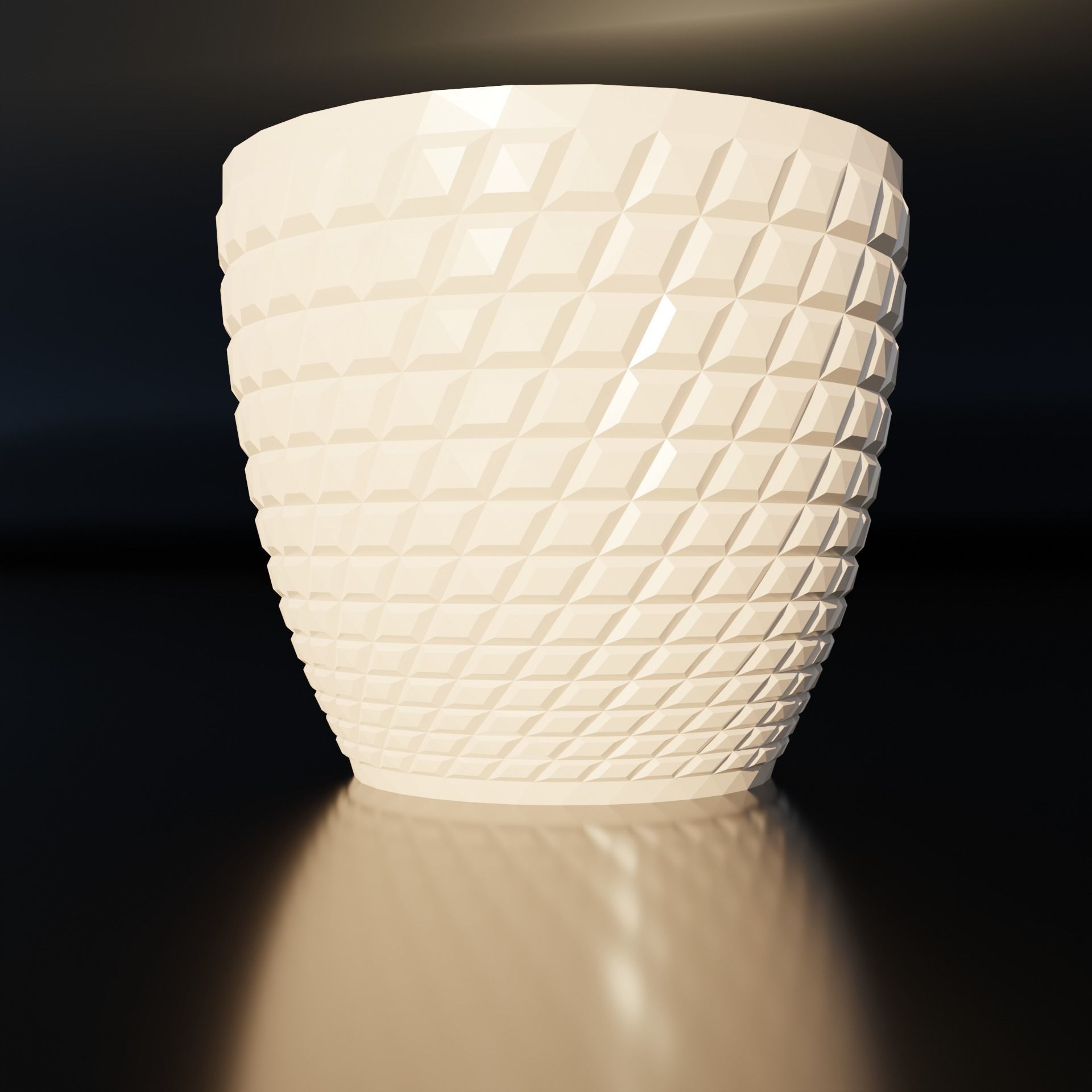 Flower Bowl vase 3D model_1