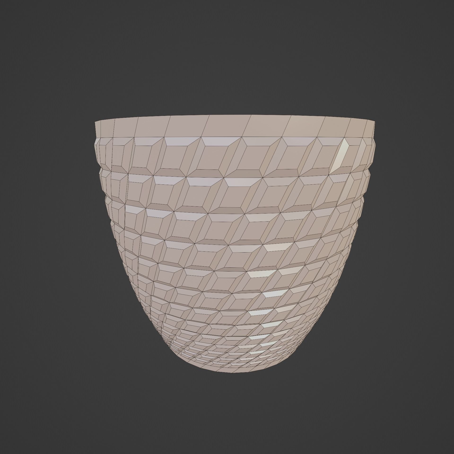 Flower Bowl vase 3D model_4