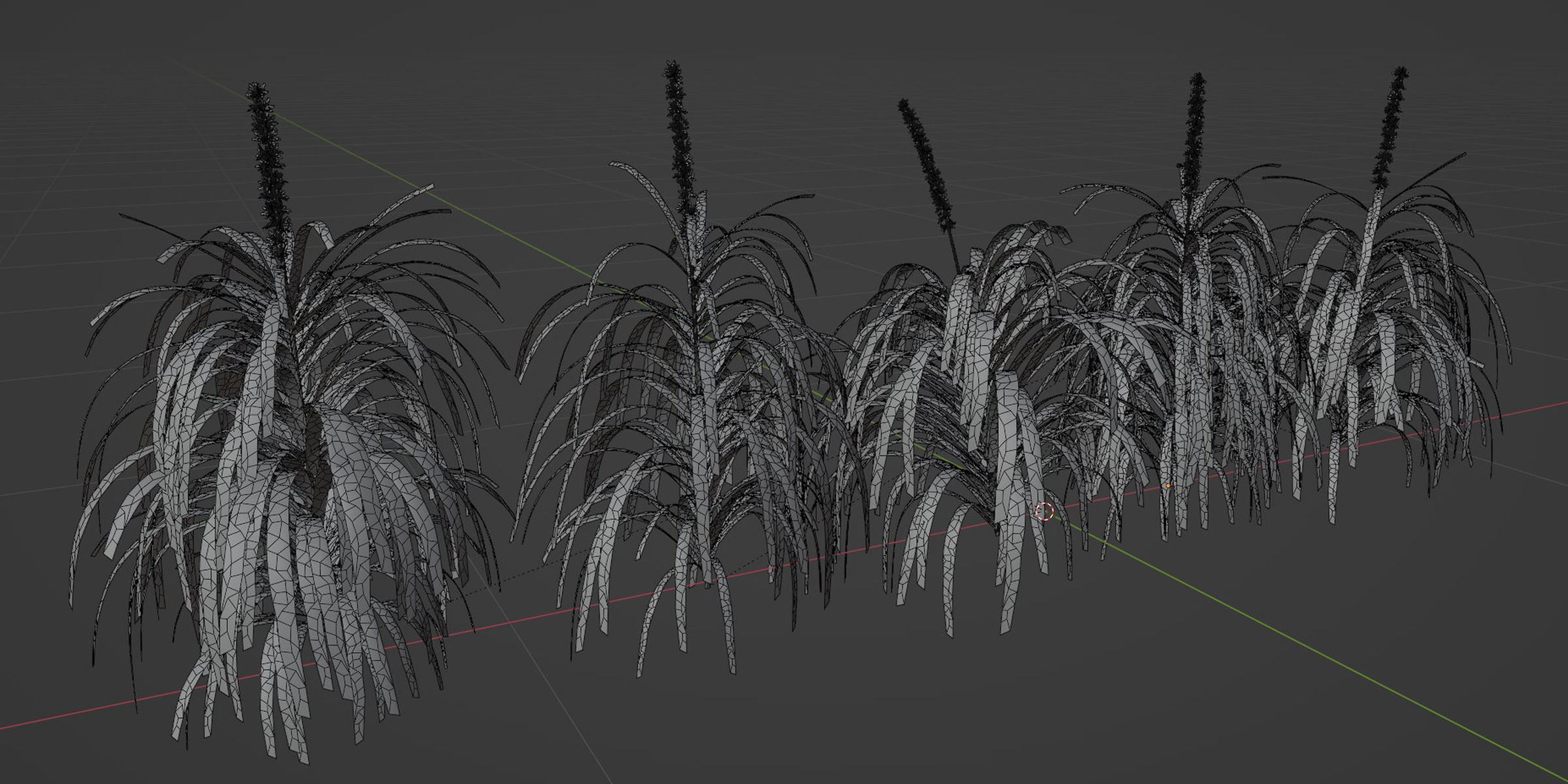 Lilyturf plants outdoor collection vol 131-Blender 3D model_7