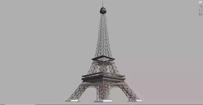 Eiffel Tower 3d Model Low-poly 3D model