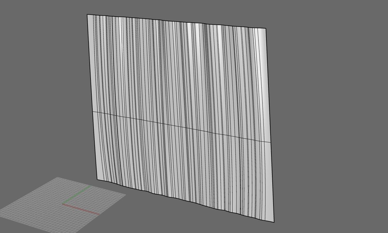 Curtain Straight Line Pack 01 3D model_11