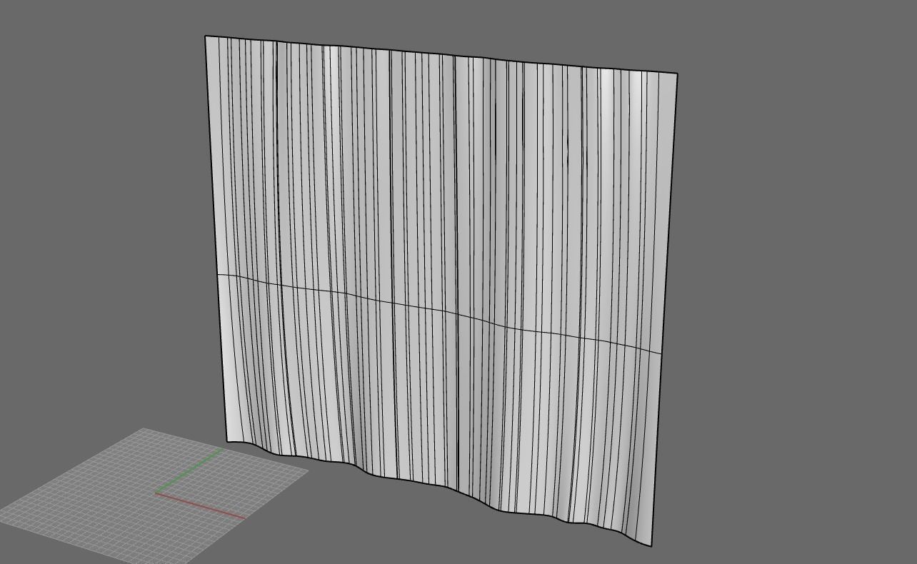 Curtain Straight Line Pack 01 3D model_12