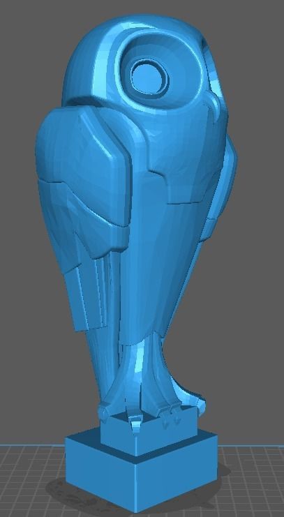 Art Deco Owl Statue 3D print model_1