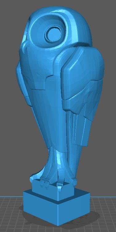 Art Deco Owl Statue 3D print model_7