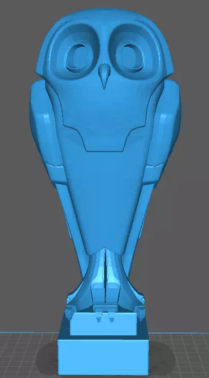 Art Deco Owl Statue 3D print model_0