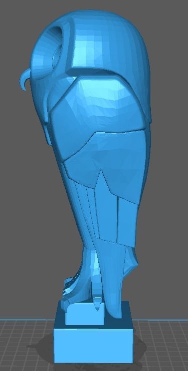 Art Deco Owl Statue 3D print model_6