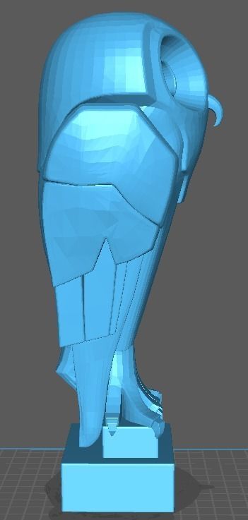 Art Deco Owl Statue 3D print model_2