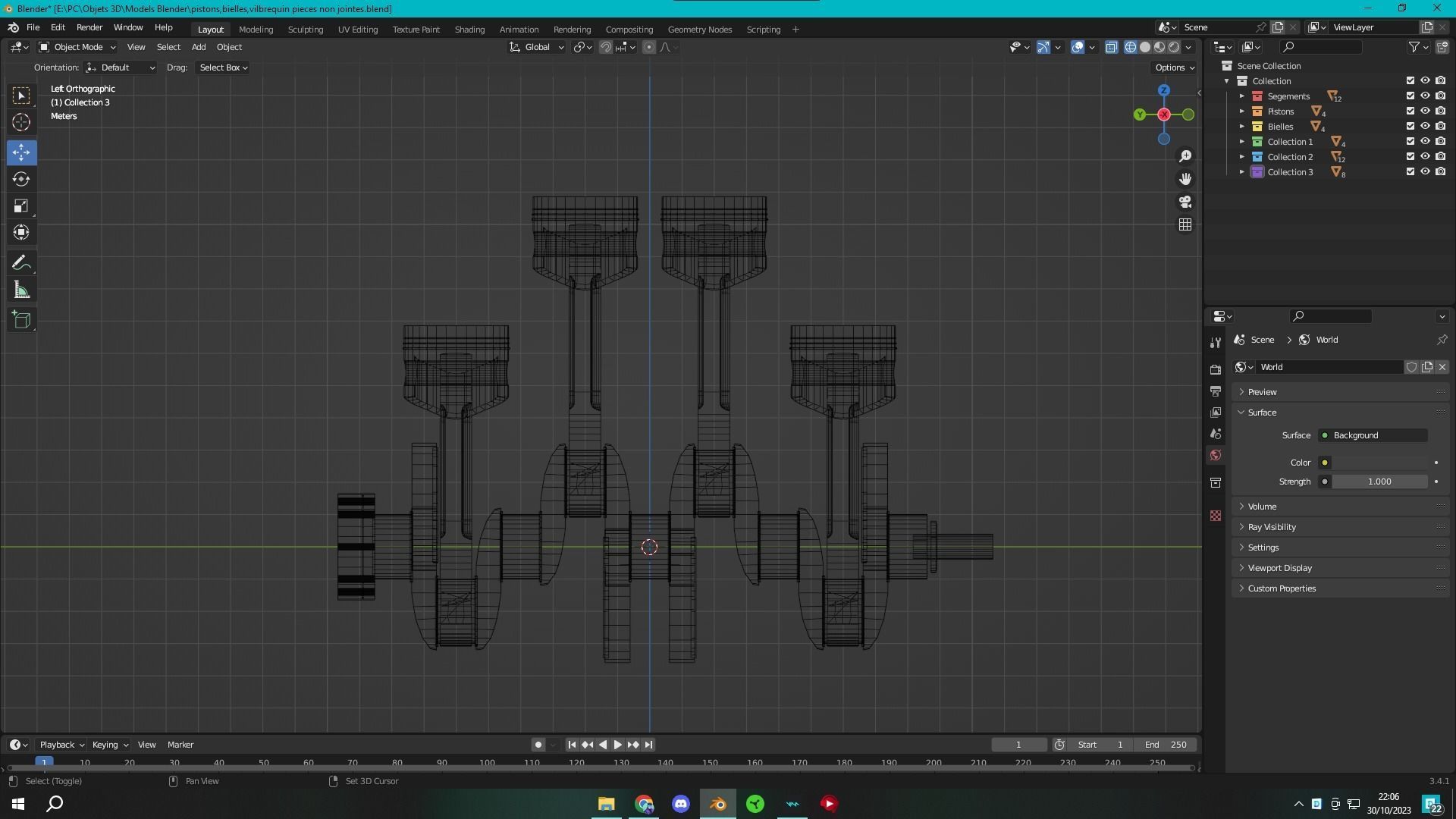 Pistons Bielles Vilebrequin 3D model_3