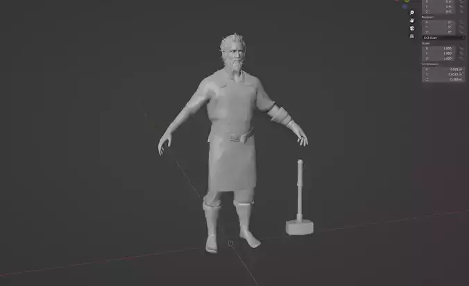 Blacksmith Figure for 3D Print 