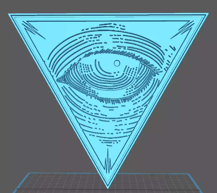 All Seeing Eye CNC Relief 3D print model_0