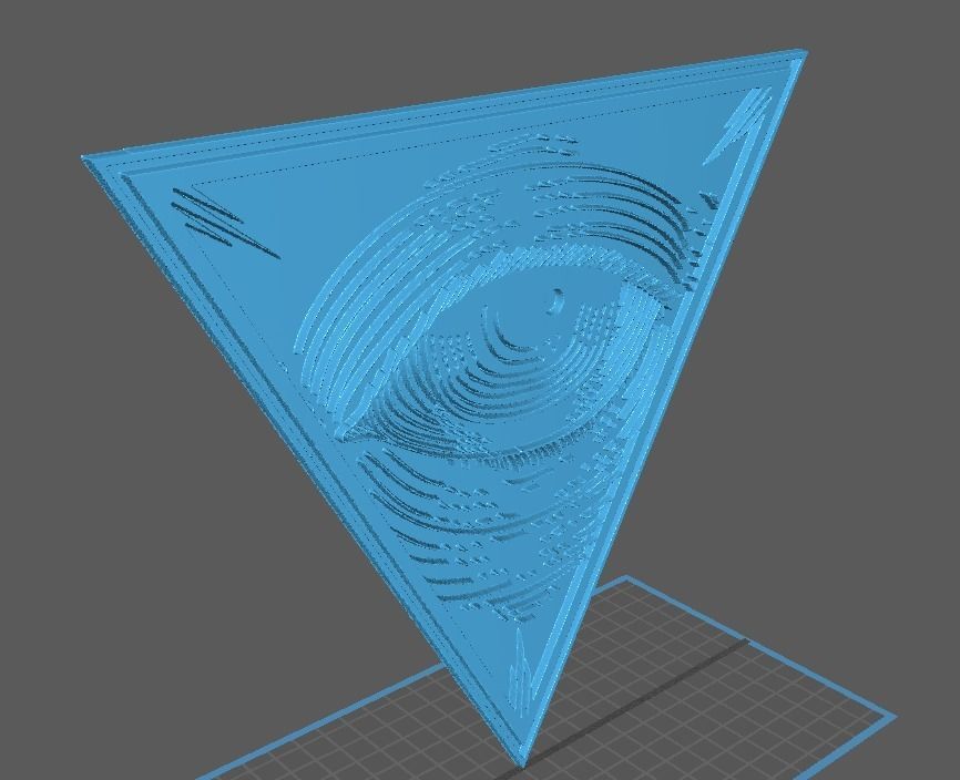 All Seeing Eye CNC Relief 3D print model_2