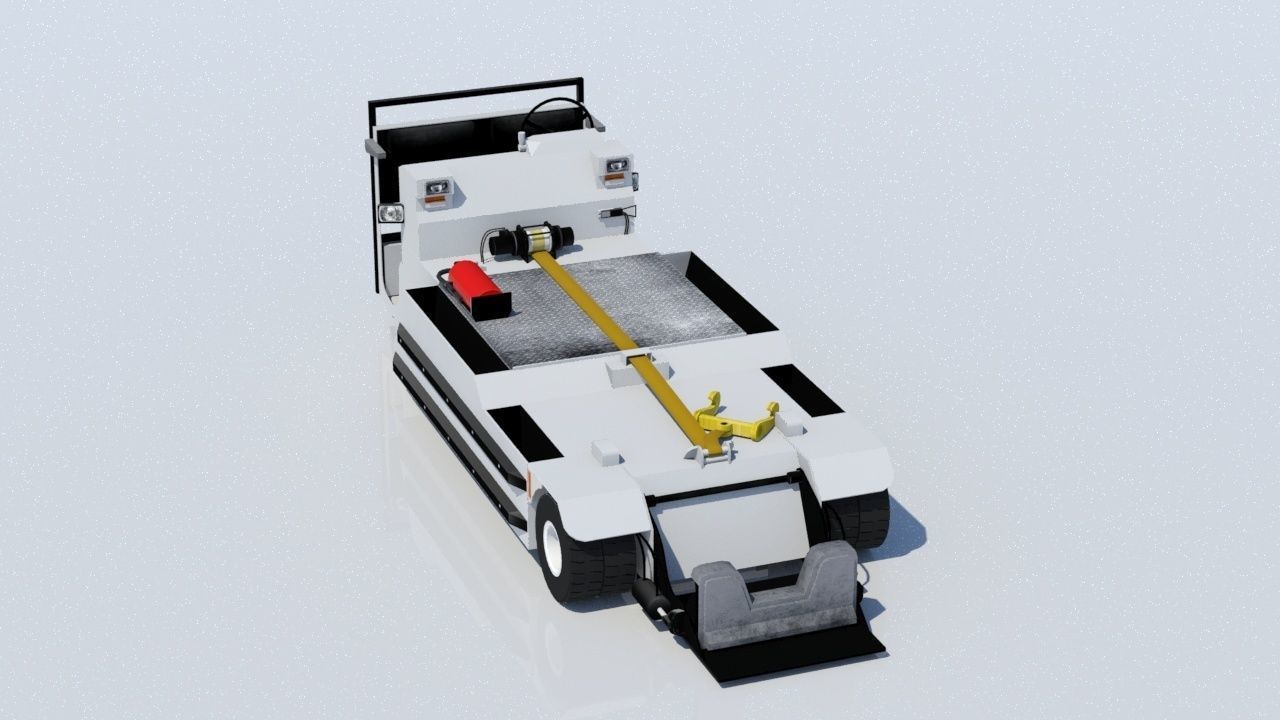 Pushback Lektro 8750 tractor Low Poly  Low-poly 3D model_5