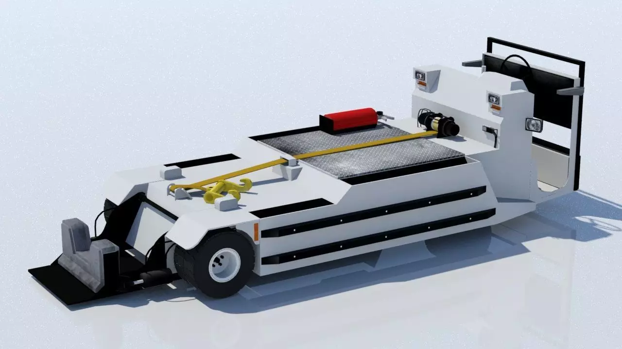 Pushback Lektro 8750 tractor Low Poly  Low-poly 3D model_0