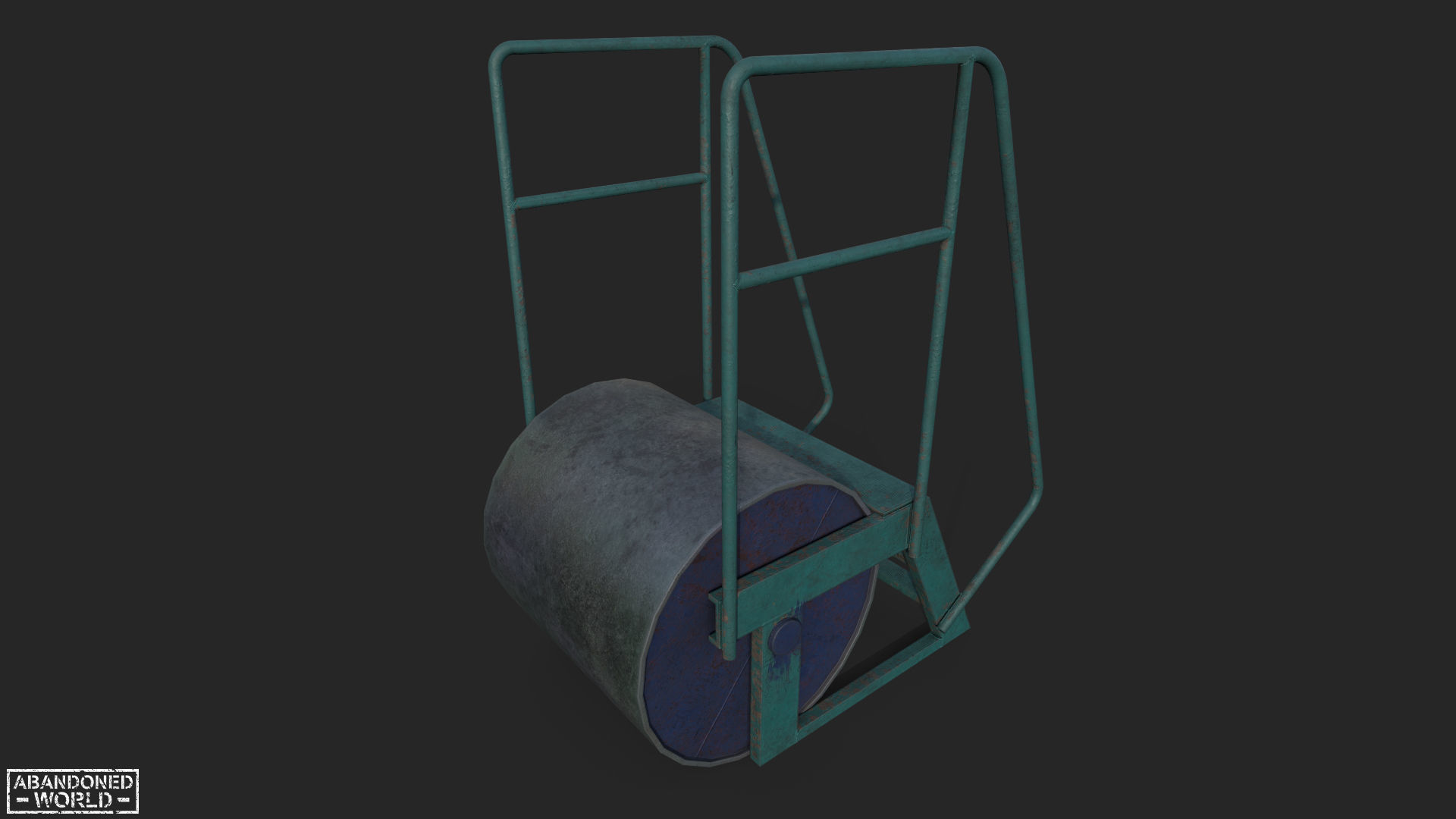 Old Playground Props Set Low-poly 3D model_9