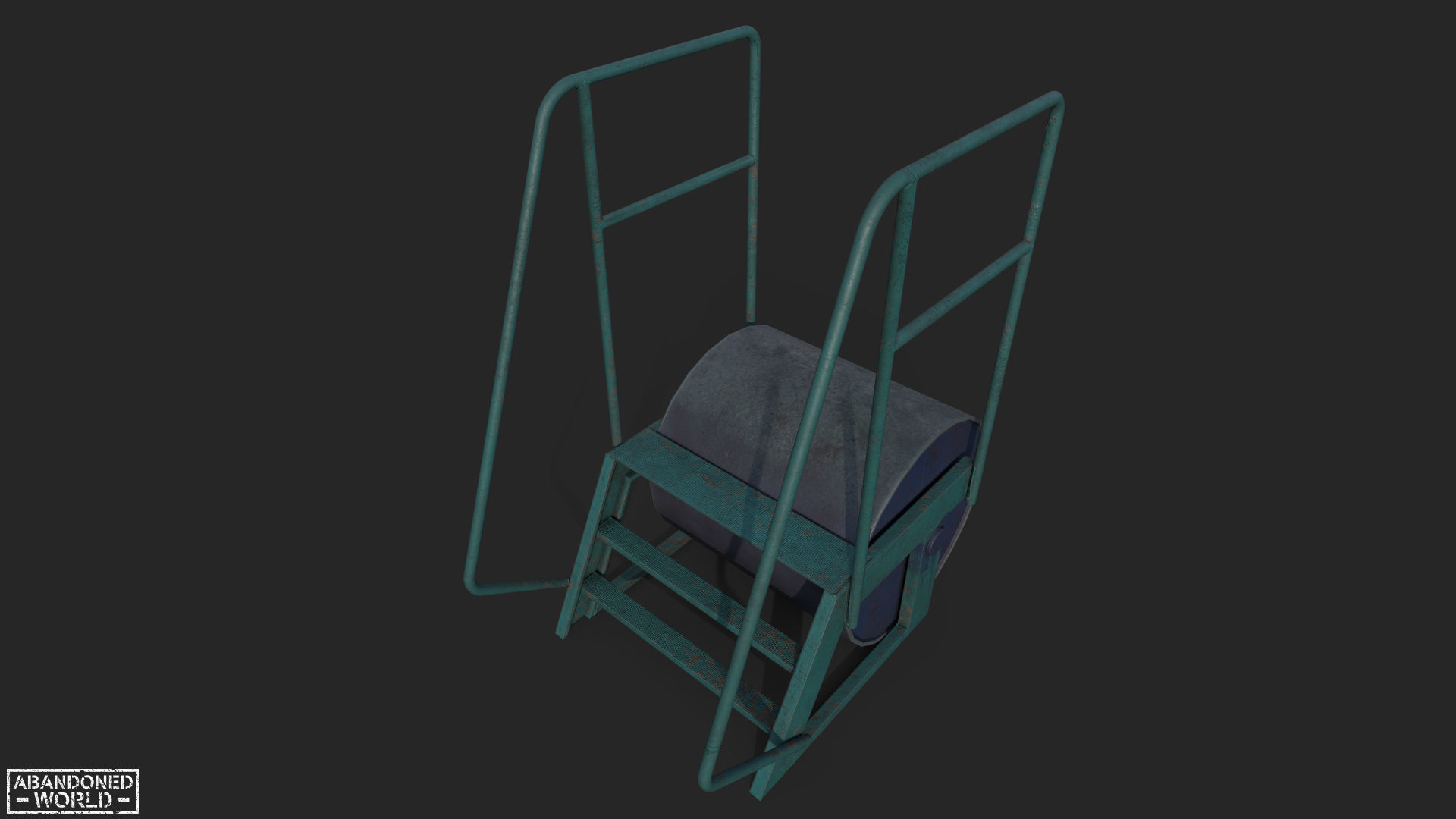 Old Playground Props Set Low-poly 3D model_10