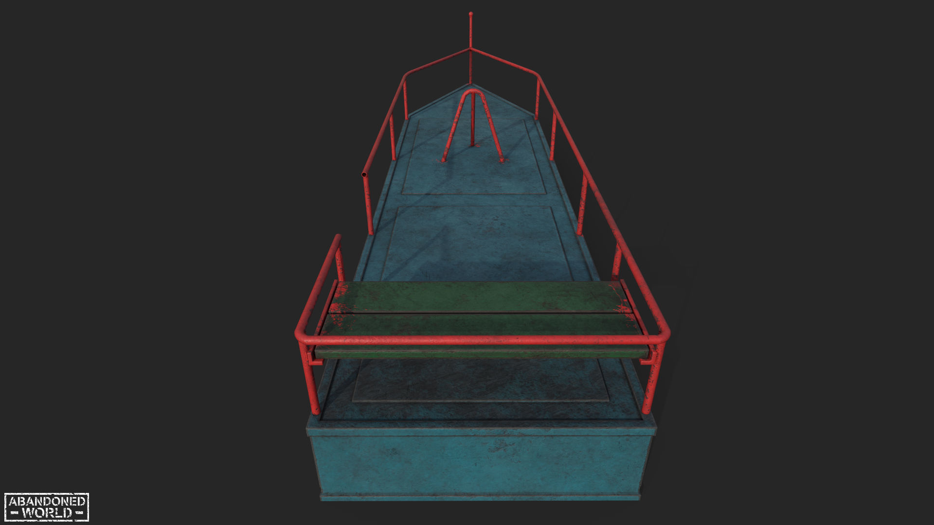 Old Playground Props Set Low-poly 3D model_8