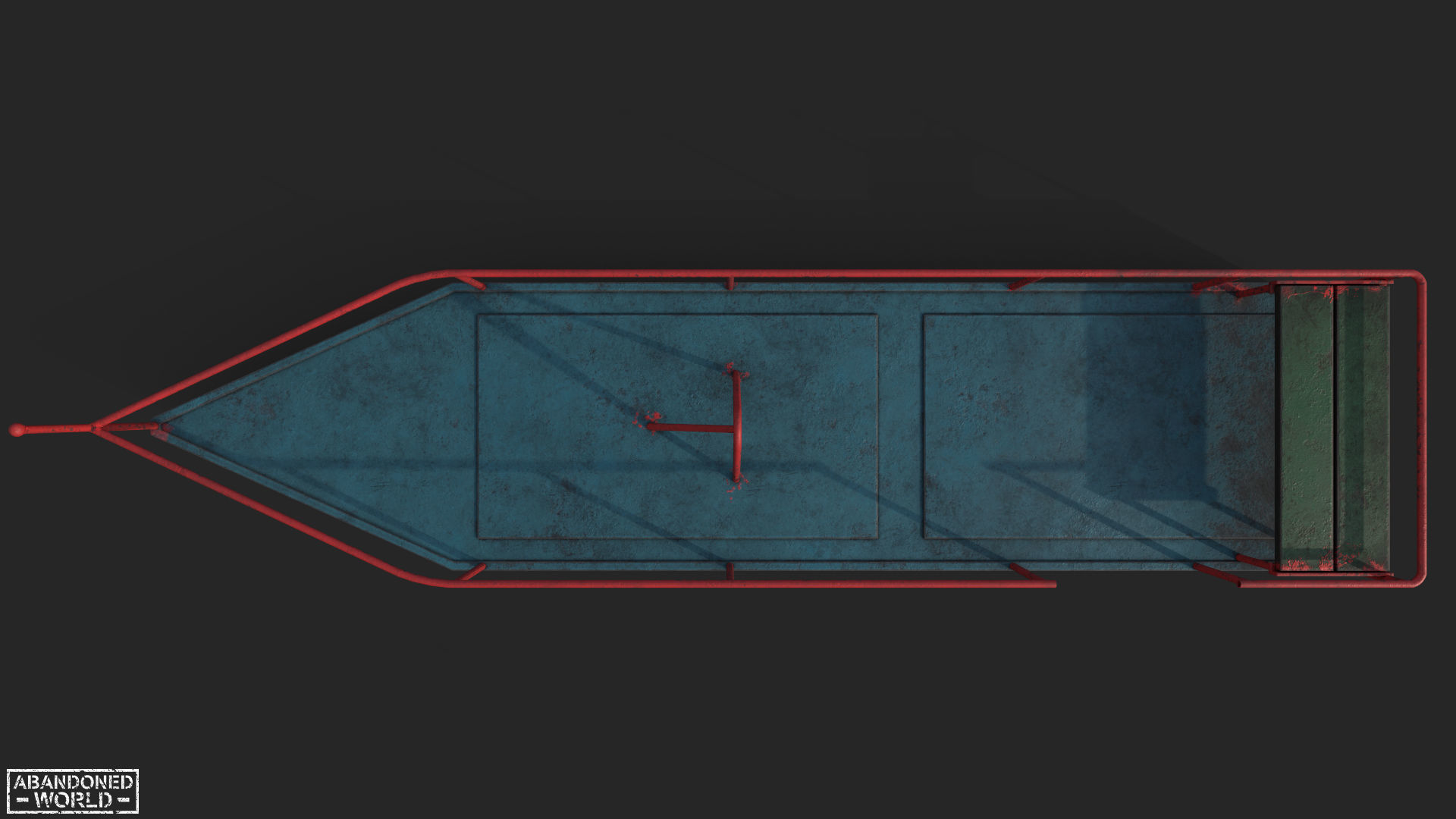 Old Playground Props Set Low-poly 3D model_7