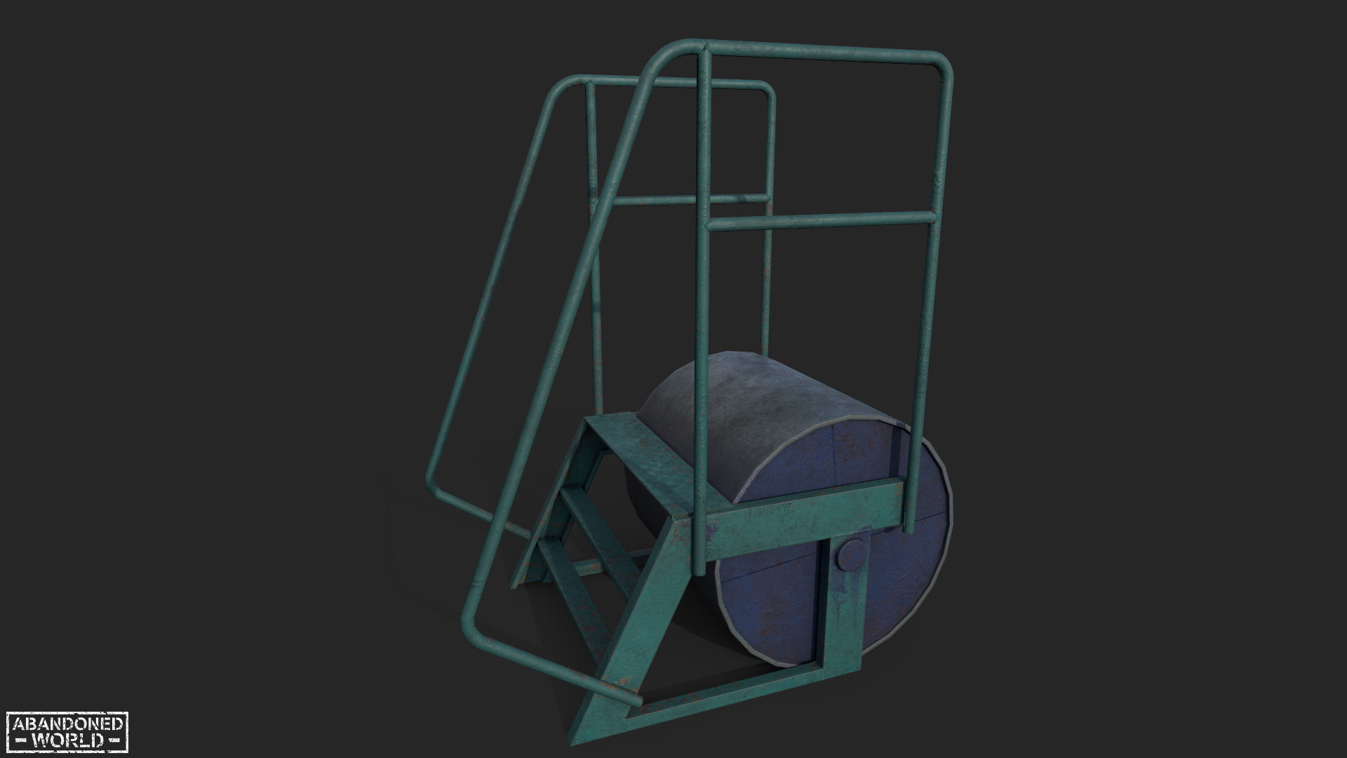 Old Playground Props Set Low-poly 3D model_3