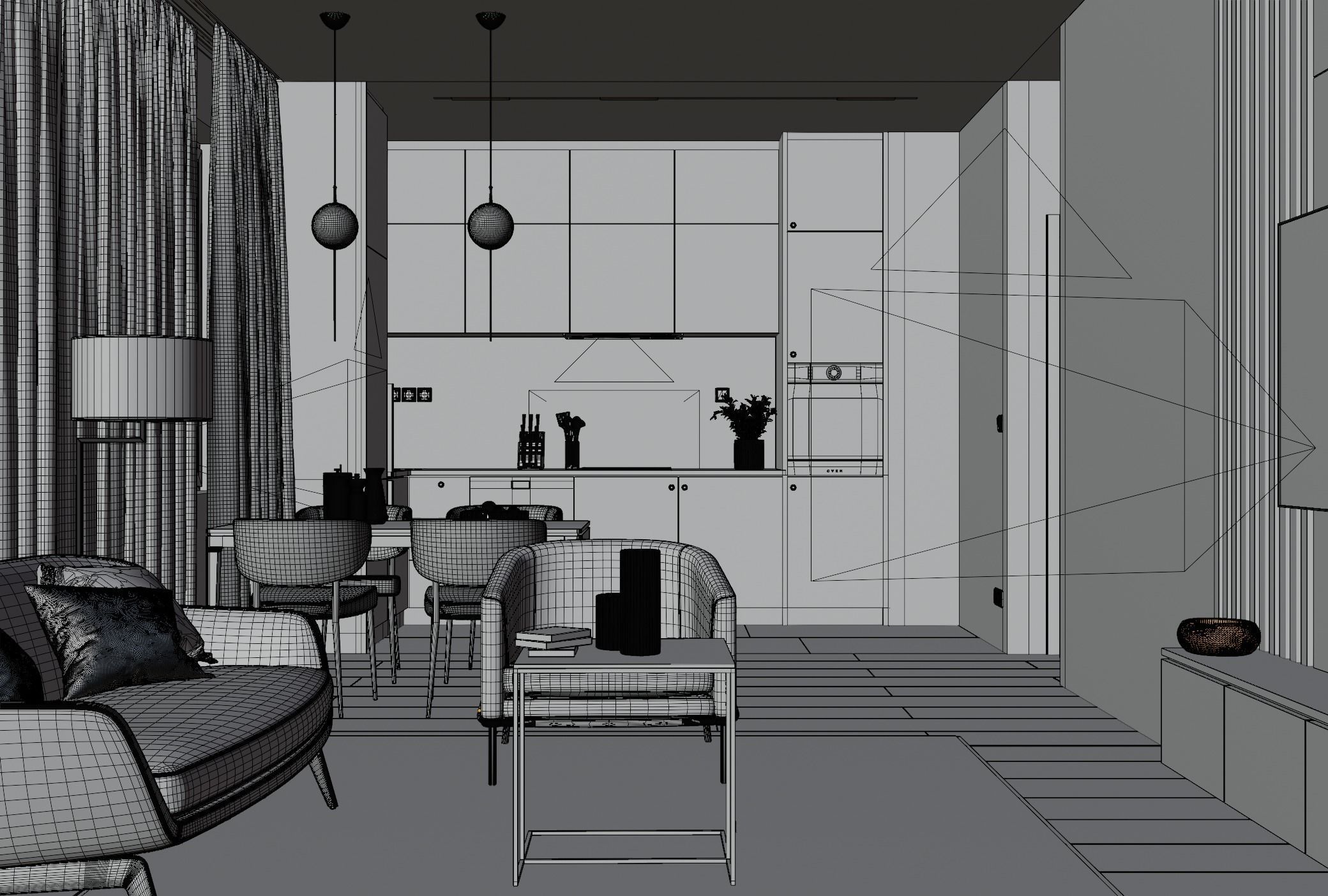 Entire Apartment 3D model_9