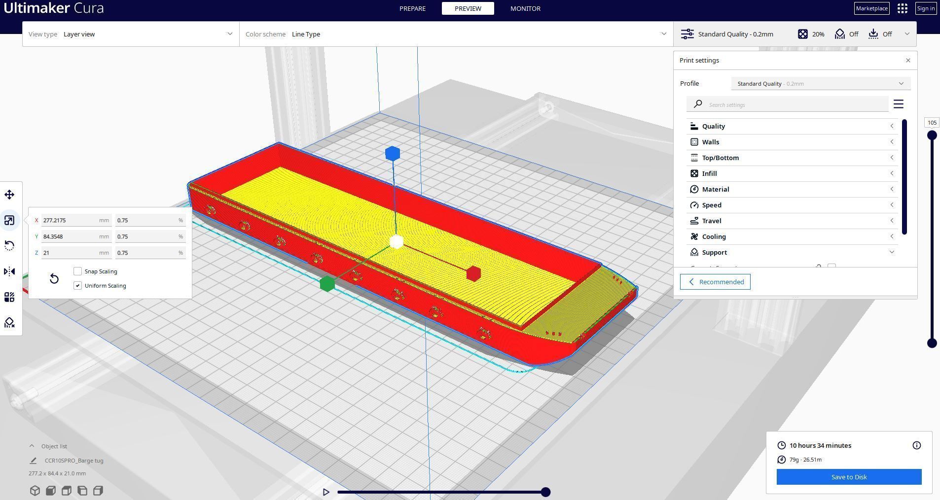 Barge Ship 3d print 3D print model_2
