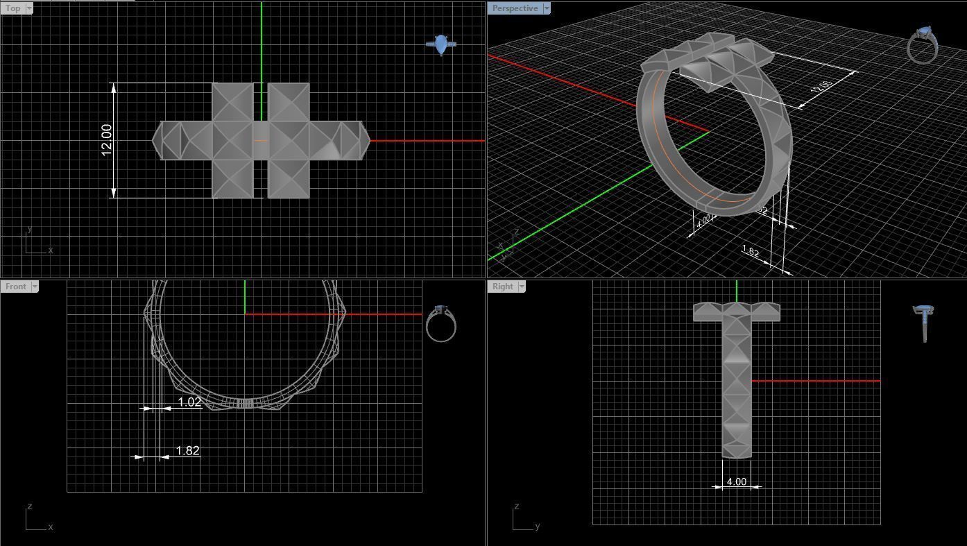 Tiffany ring T style RC-004 3D print model_2