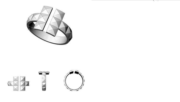 Tiffany ring T style RC-004 3D print model_6