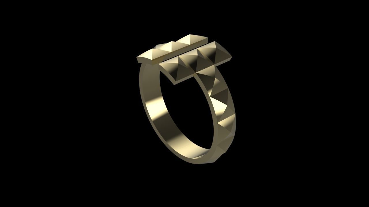 Tiffany ring T style RC-004 3D print model_10