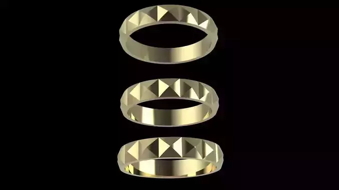 Pyramides Faced ring RC-003