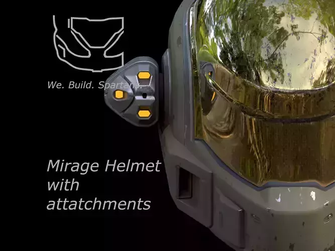 HALO Mirage helmet 3d print file  3D print model