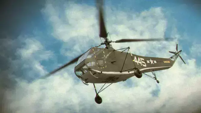 Sikorsky R4 helicopter 3D model