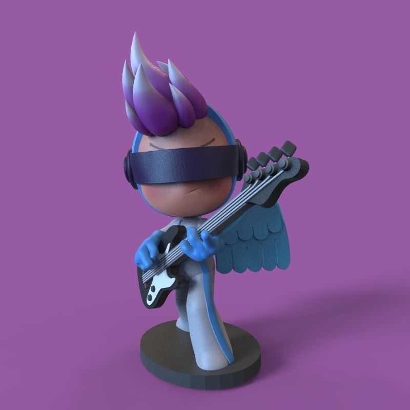 Pink endorphin from yumis cells 3D print model_4