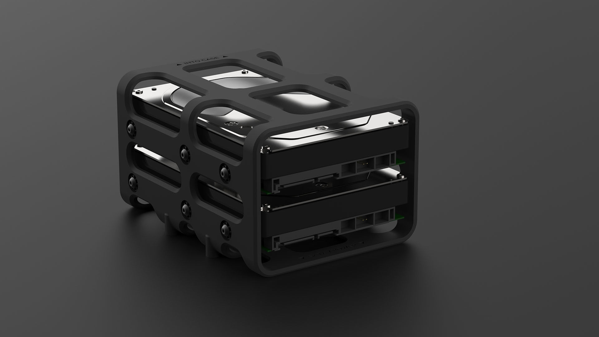 NZXT H510 and H710 - Hard Drive Mounting Rack - 2x HDD 3D print model_2