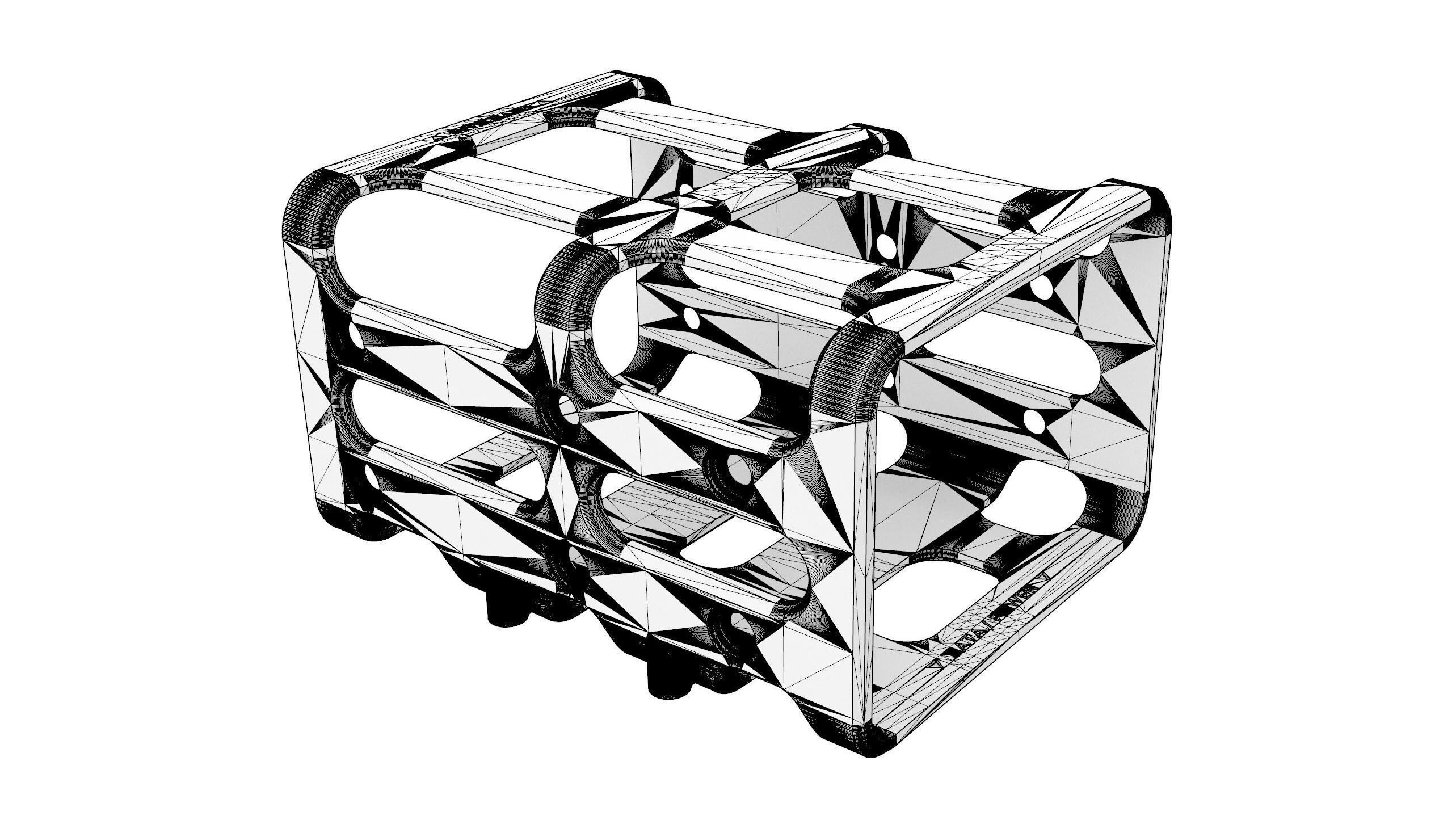 NZXT H510 and H710 - Hard Drive Mounting Rack - 2x HDD 3D print model_9