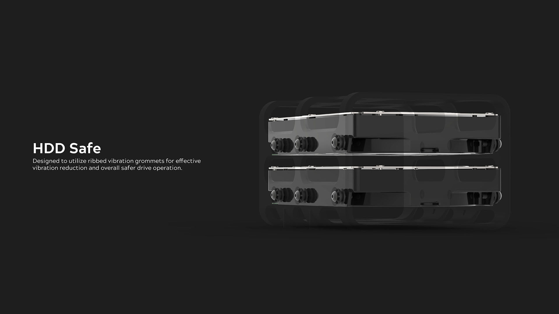 NZXT H510 and H710 - Hard Drive Mounting Rack - 2x HDD 3D print model_5