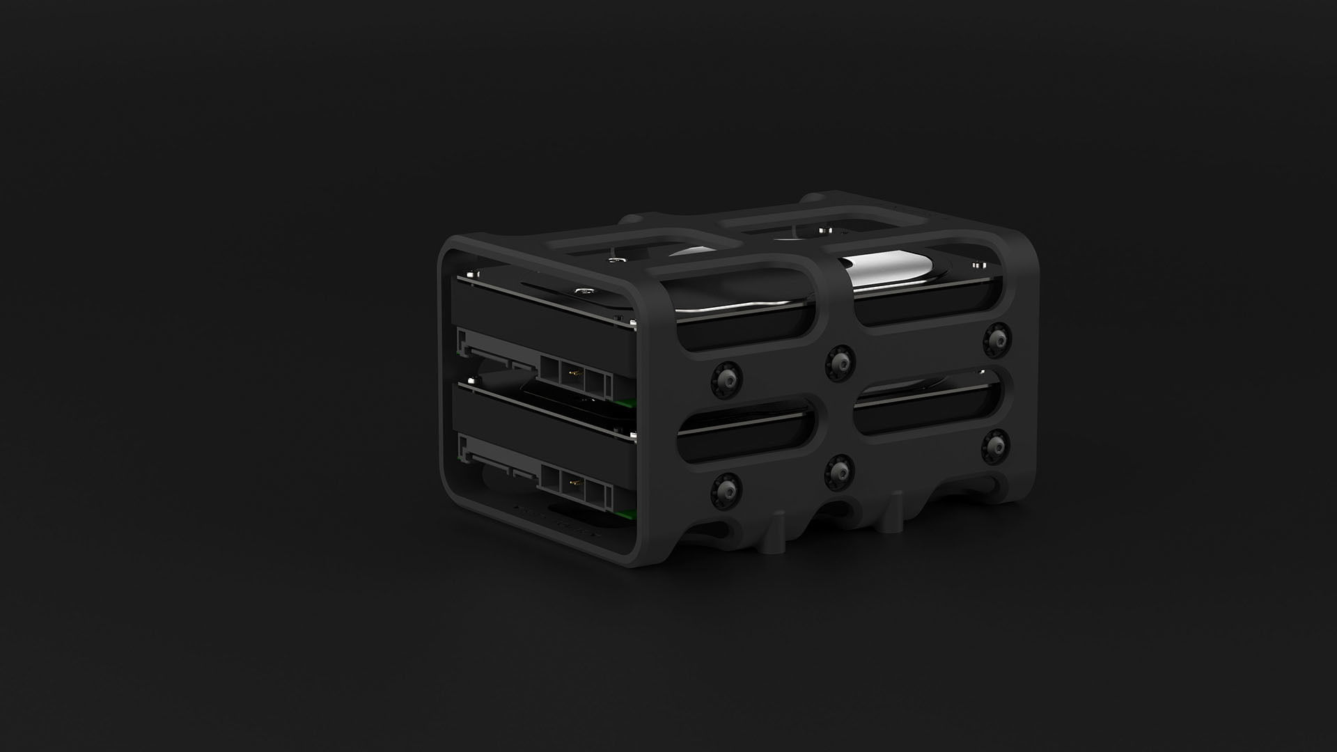 NZXT H510 and H710 - Hard Drive Mounting Rack - 2x HDD 3D print model_3