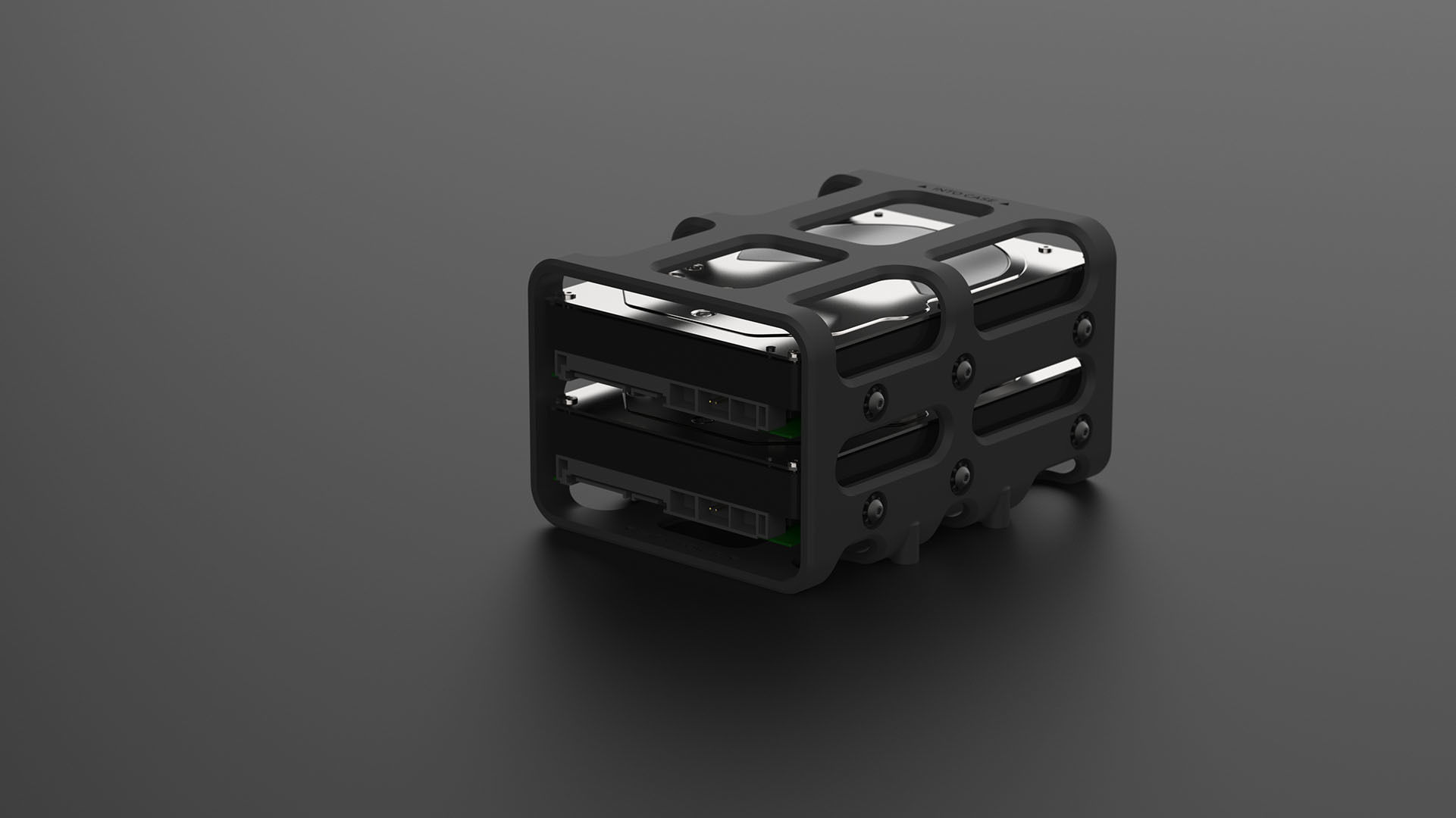 NZXT H510 and H710 - Hard Drive Mounting Rack - 2x HDD 3D print model_1