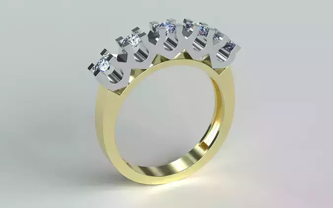 Model053r 5 Stones Ring