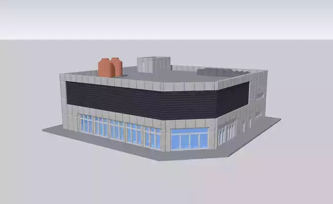 City Corner Mall Department Store by Outland Models 