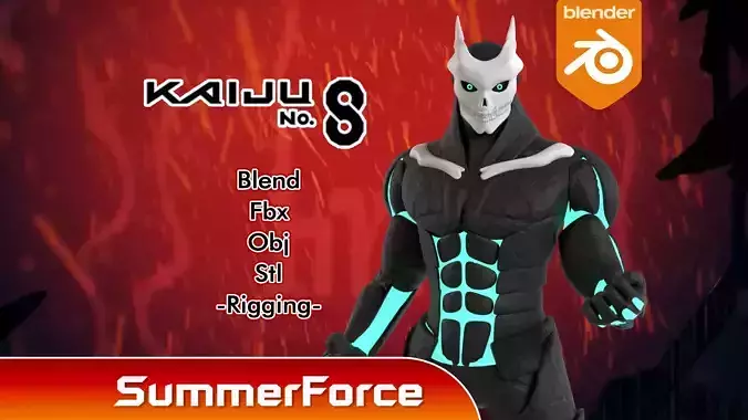 Kafka Hibino - Kaiju no8 3D model