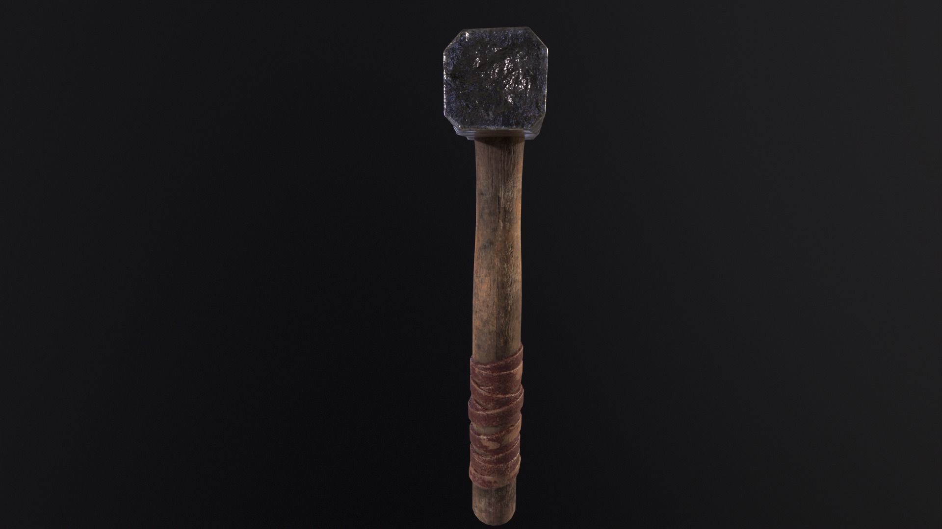 Medieval Hammers and Shovel Low-poly 3D model_10