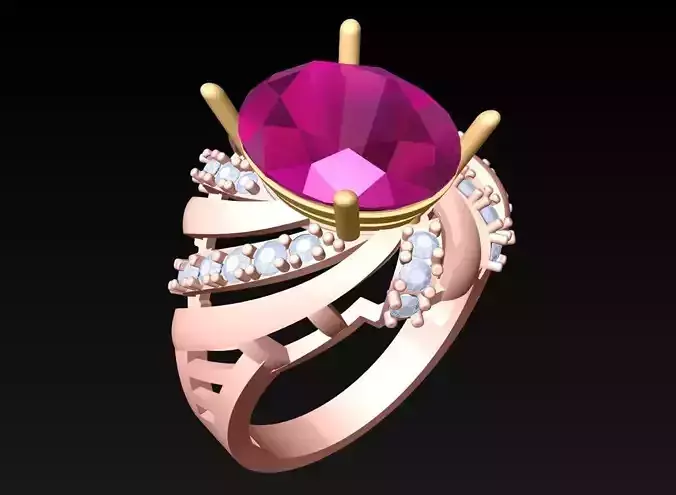 Oval Stone Ring - Womens Rings - SN700