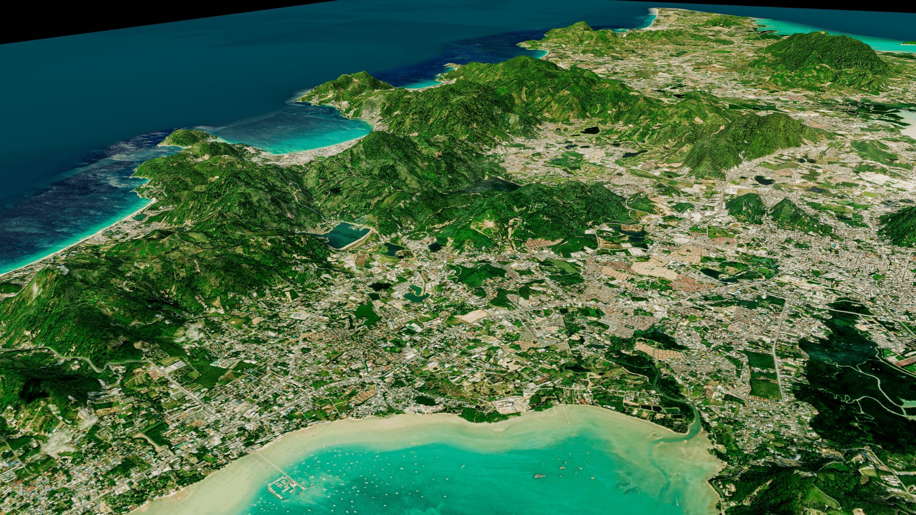 phuket island full 3d model terrain 3D model_8