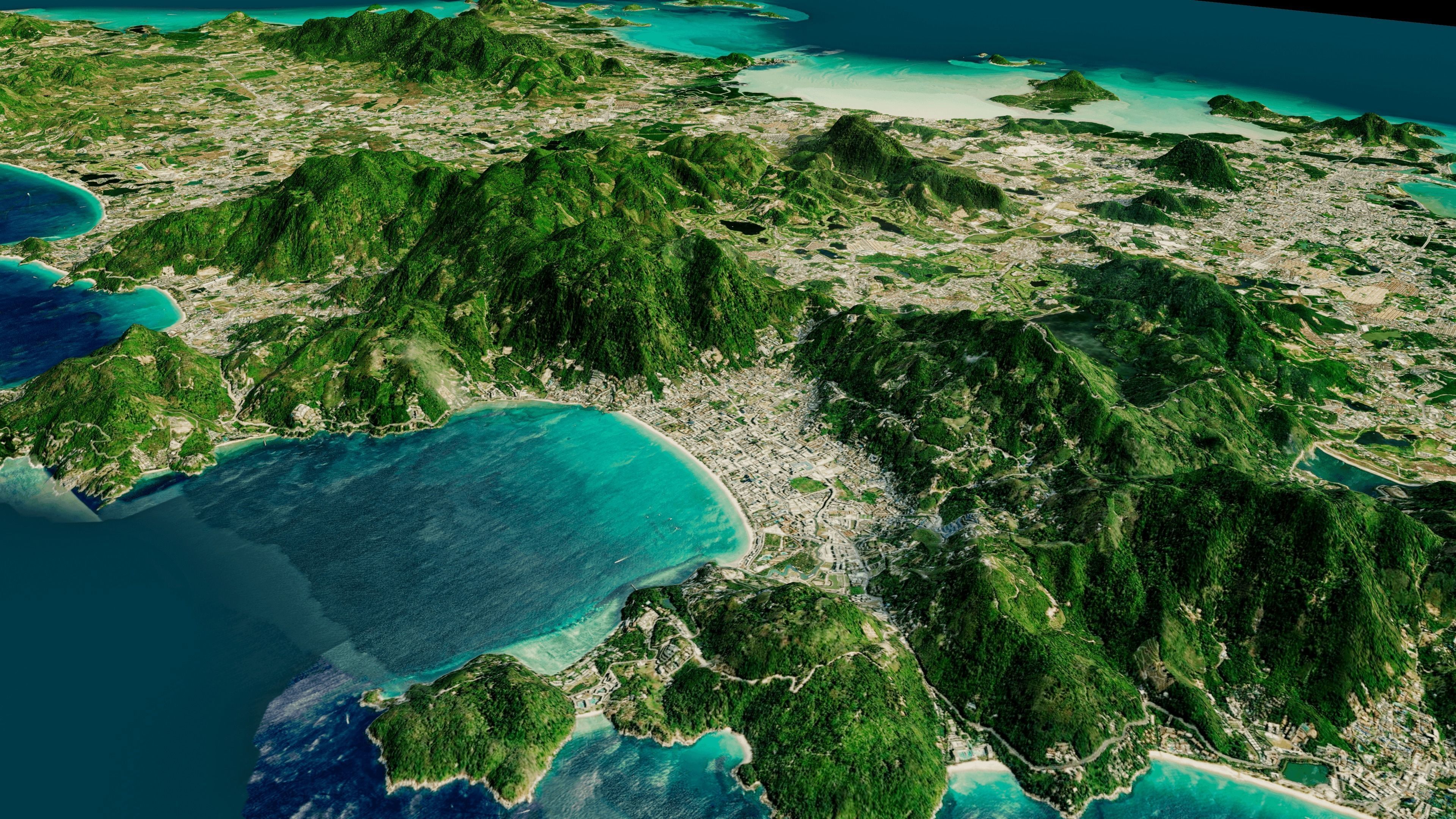 phuket island full 3d model terrain 3D model_12