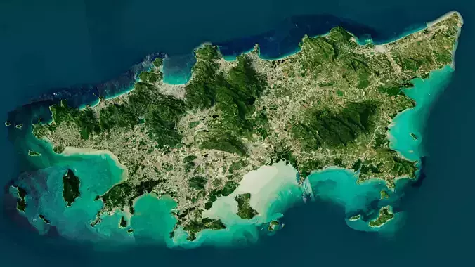 phuket island full 3d model terrain 3D model