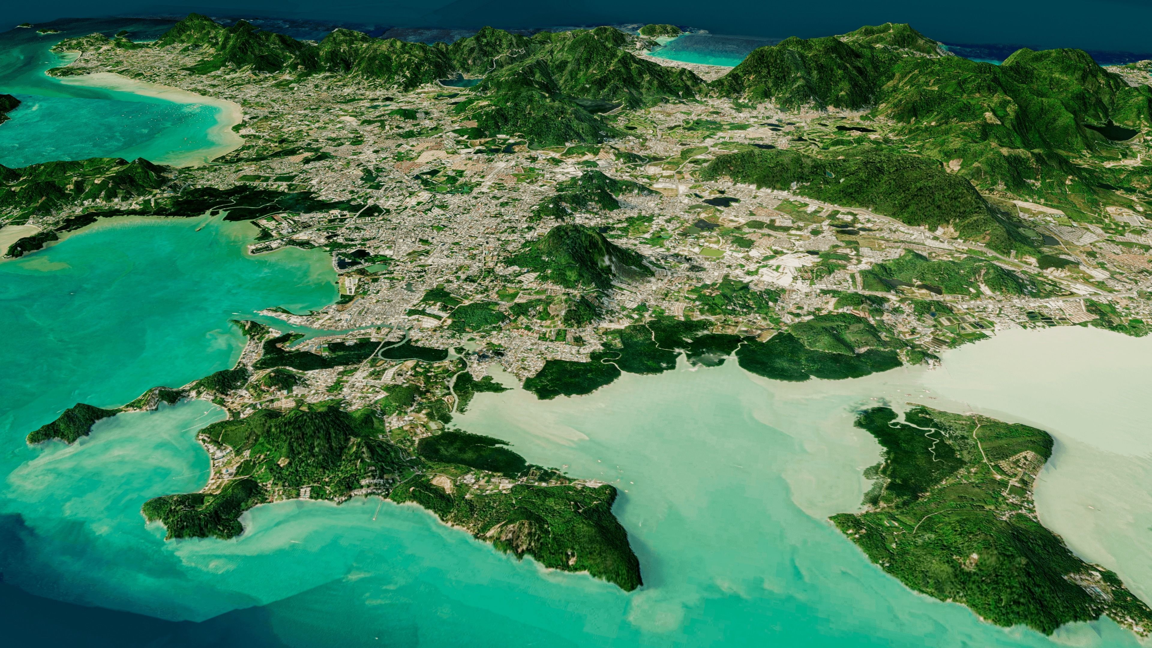 phuket island full 3d model terrain 3D model_11