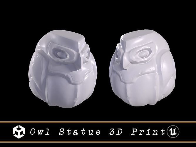 Owl Statue - 3D Printing  Free low-poly 3D print model